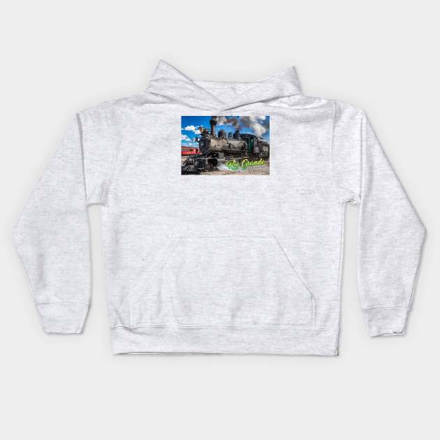 Rio Grande Southern 20 Steam Locomotive at Antonito Colorado Kids Hoodie by Gestalt Imagery